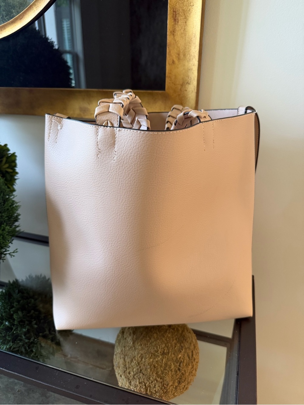 Jules Kae Structured Braided-Handle Tote